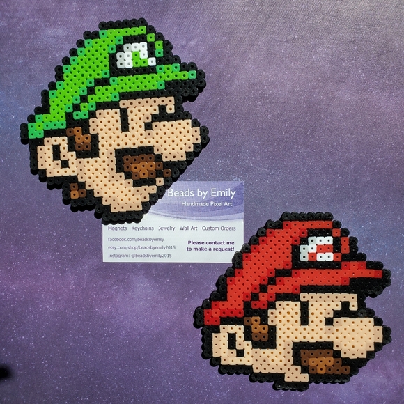 Paper Mario Magnets - Handmade Nerdy Home Decor - Picture 3 of 7